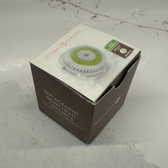 NEW IN BOX! Clairsonic 2-PACK Acne Cleansing Replacement Brush Heads - Picture 2 of 2
